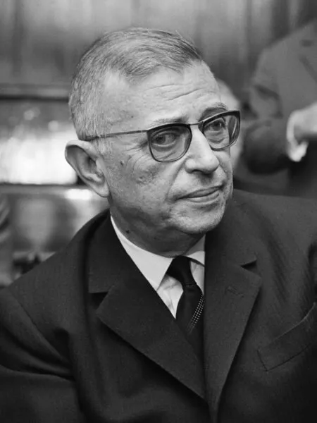 Jean-Paul Sartre, Helsinki, 16 Temmuz 1965. Fotoğraf, Fin Kültür Mirası Kurumu'nun JOKA arşivindendir; Sartre'ın “Varlık ve Hiçlik”i (1943) yayımlamasından yirmi iki yıl sonra, altmış yaşındayken çekilmiştir.