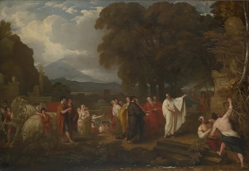 Arşimet — "Cicero Discovering the Tomb of Archimedes"