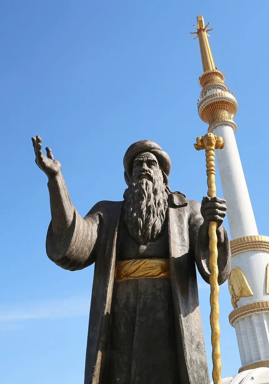 Dede Korkut Hikâyeleri — Gorkut Ata Statue at Independence Monument