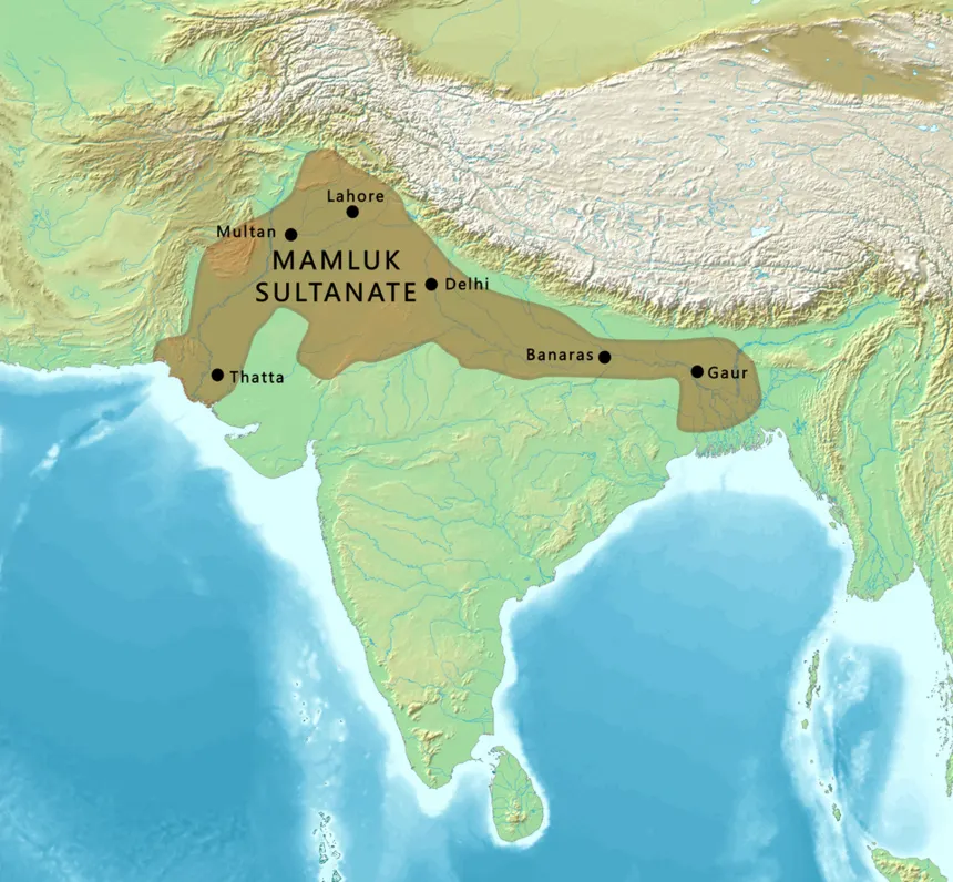 Delhi Sultanlığı — Map of the Mamluk Dynasty