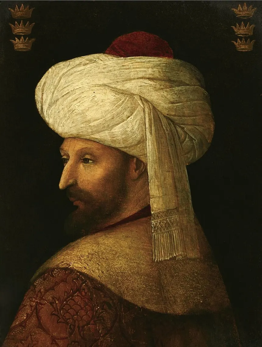 Fatih Sultan Mehmed — Sultan Mehmed II The Conqueror by a follower of Gentile Bellini