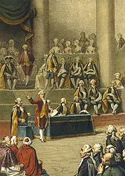 Fransız Devrimi — Ouverture des États généraux de 1789 à Versailles, détail d'une peinture d'Auguste Couder (1836) .mw-parser-output .commons-creator-table{background-color:#f0f0ff