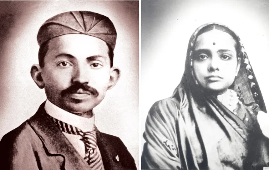 Mahatma Gandhi — Gandhi and his wife Kasturbhai, 1902.