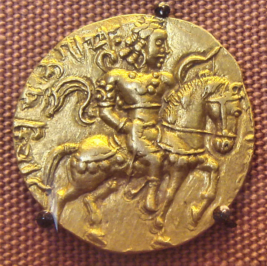 Gupta İmparatorluğu — Coin of the Gupta king Chandragupta II