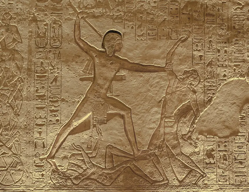Hitit İmparatorluğu — II. Ramses'in Kadeş Savaşı'ndaki 'zaferini' anlatan Ebu Simbel kabartması.