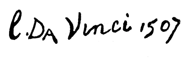 Leonardo da Vinci — This signature is believed to be ineligible for copyright and therefore in the public domain because it falls below the required level of originality for copyri
