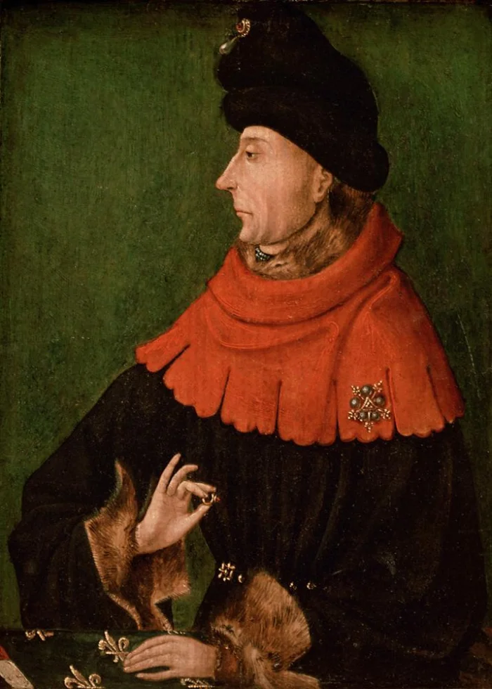 Niğbolu Savaşı — Genç yaşta Niğbolu'da esir düşüp devasa bir fidyeyle kurtulan Jean de Nevers'in (sonradan "Korkusuz" Burgonya Dükü) portresi. Louvre Müzesi, Paris.