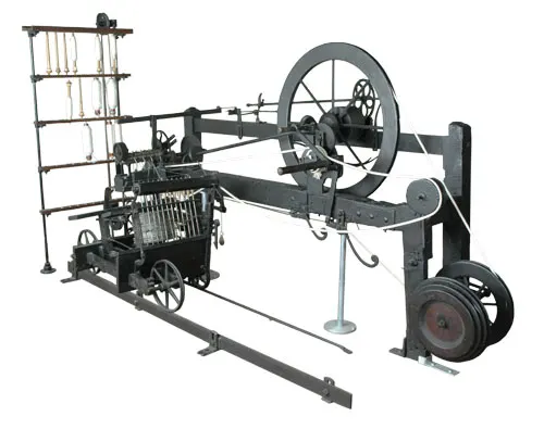 Sanayi Devrimi — The introduction of the Spinning Mule into cotton production processes helped to drastically increase industry consumption of cotton. This example is the only one
