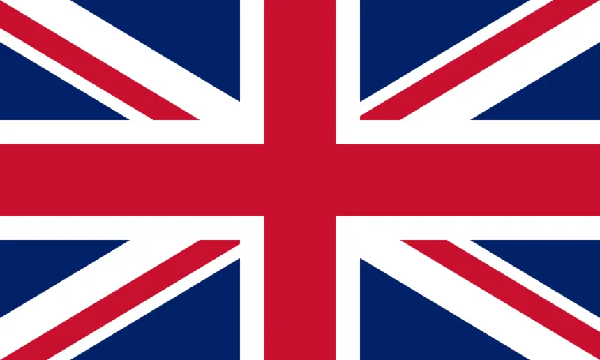 Taiping İsyanı — The flag of the United Kingdom using a 3:5 ratio. This flag is the Union Flag in the 3:5 ratio exclusively used on land. At sea, the correct ratio is 1:2.
