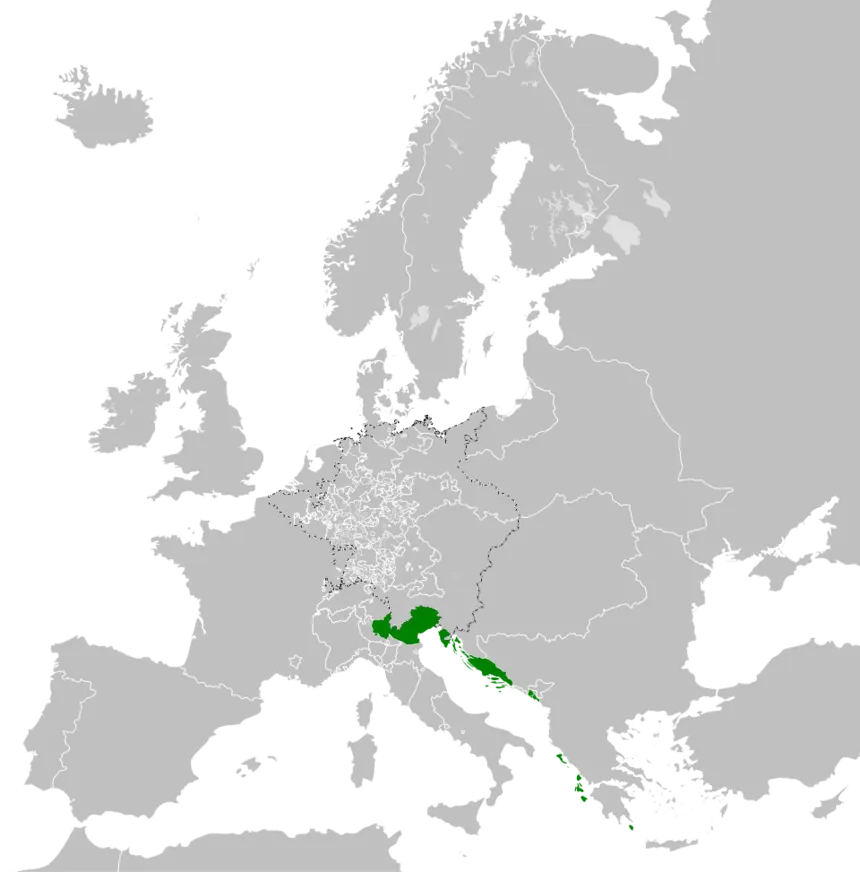Venedik Cumhuriyeti — A map of the Republic of Venice circa 1789.
