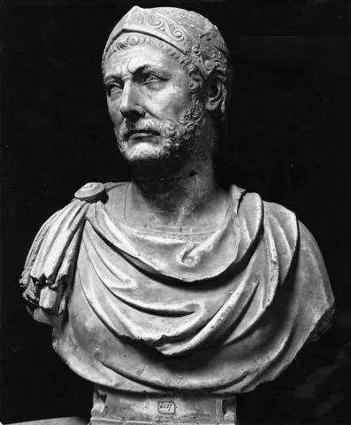 Hannibal Barca'nın Capua'dan çıkarılan büstü.