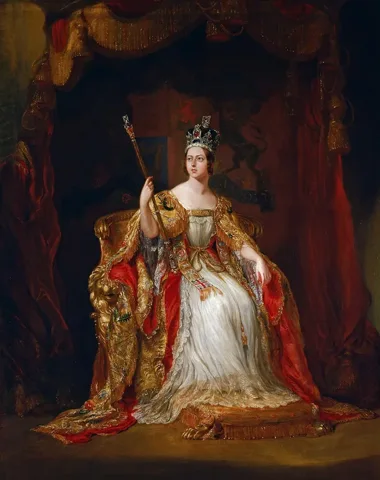 Kraliçe Victoria'nın taç giyme portresi, George Hayter.