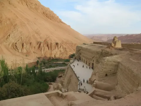 Bezeklik Bin Buda Mağaraları, Turfan.